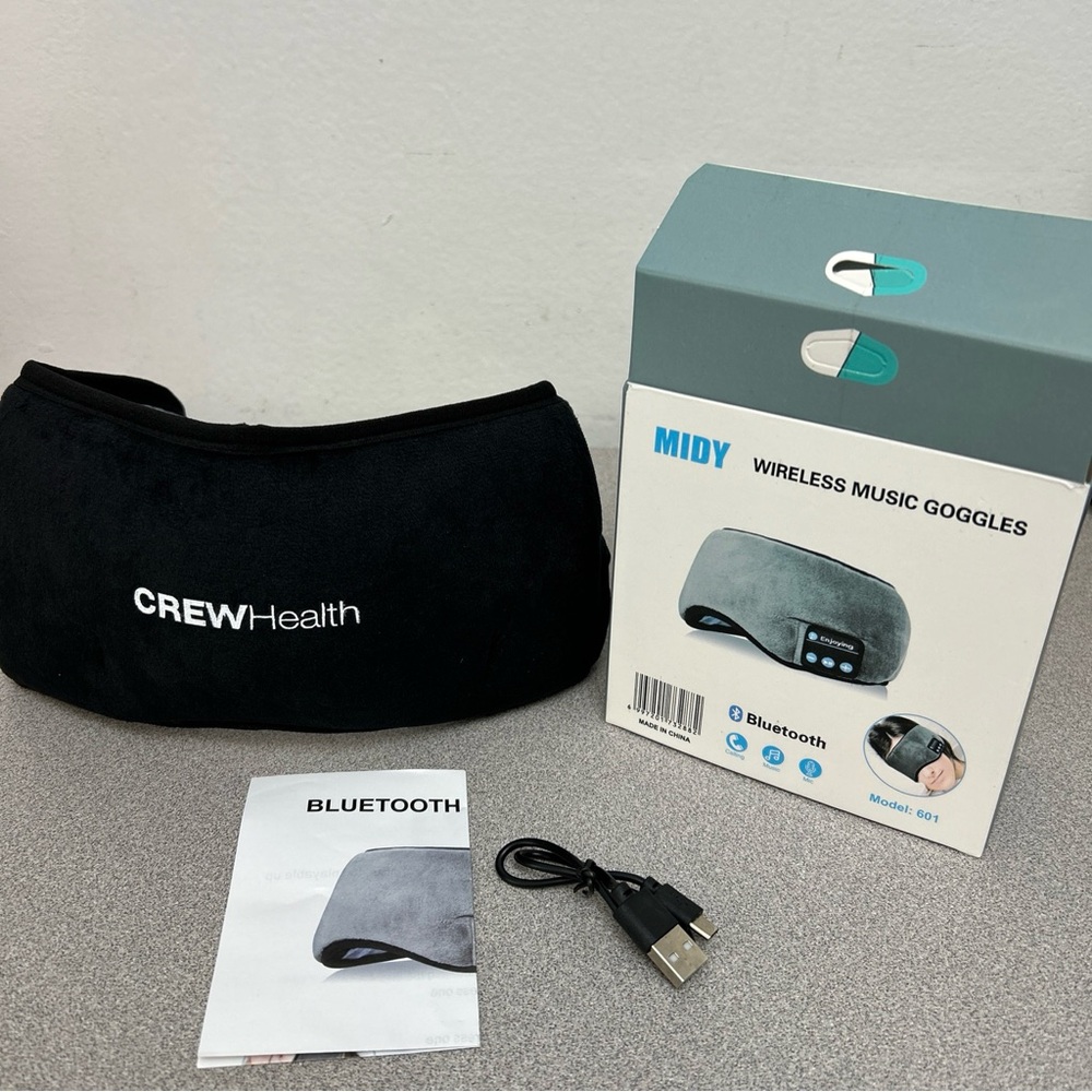 3D Wireless Music Sleeping Mask Headphones Music Sleep Mask, New